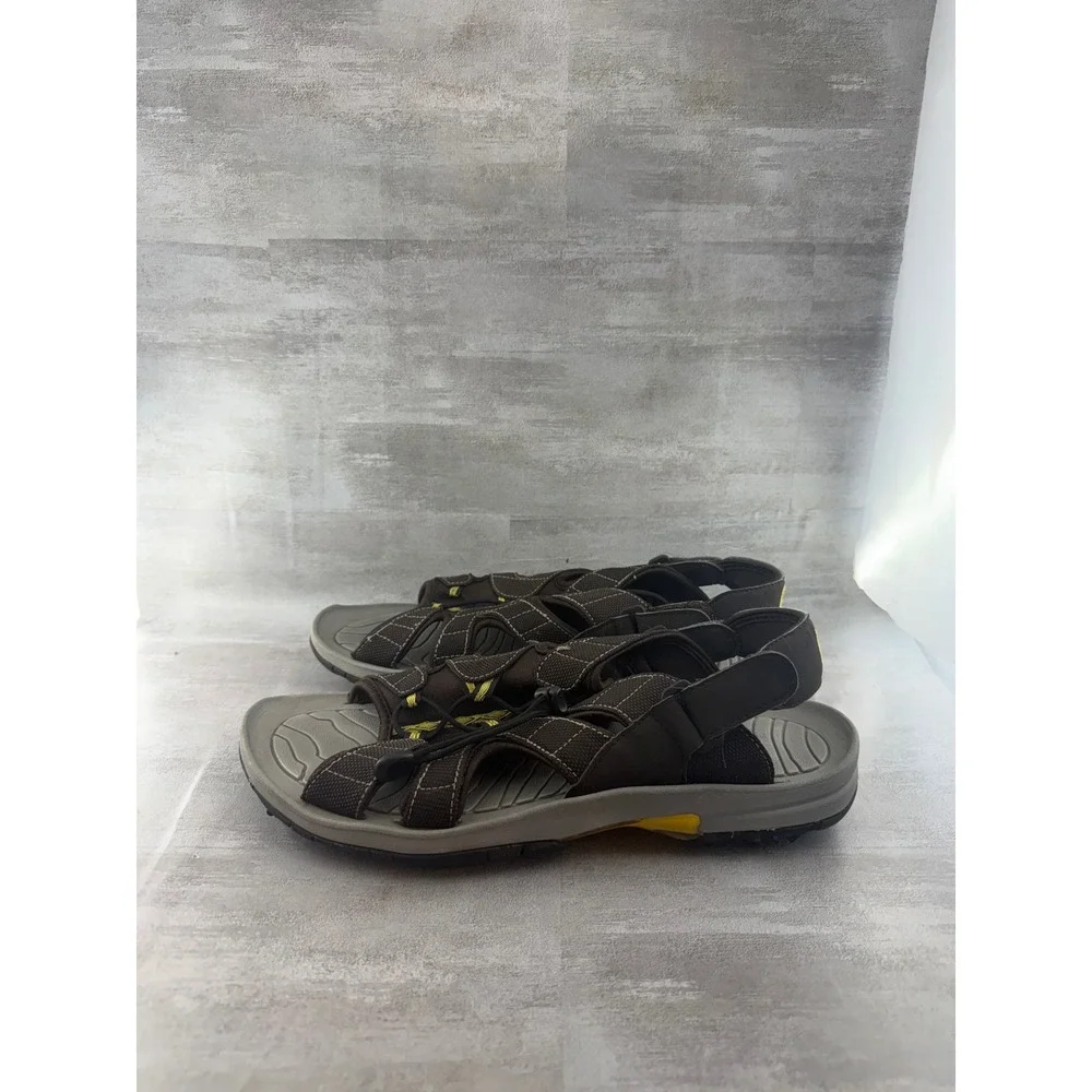 FootJoy Golf Sandals 45697 Men Brown Spiked Open Toe Adjustable Strap Sz 12M